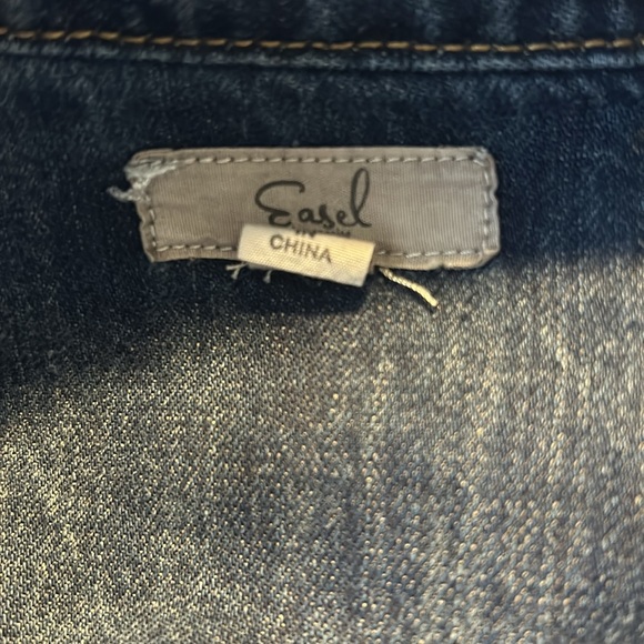 🎉HP🎉 Easel Argyle denim jacket size Small NWOT - Picture 5 of 8